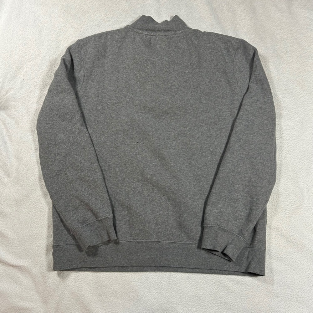 Barbour International Quarter Zip Sweatshirt Women XL Grey Logo Pullover MQL0255 - Picture 3 of 7